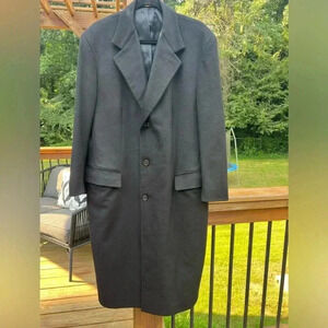 LORO PIANA Saks Fifth Avenue Men's Trench Coat Cashmere Black 40R